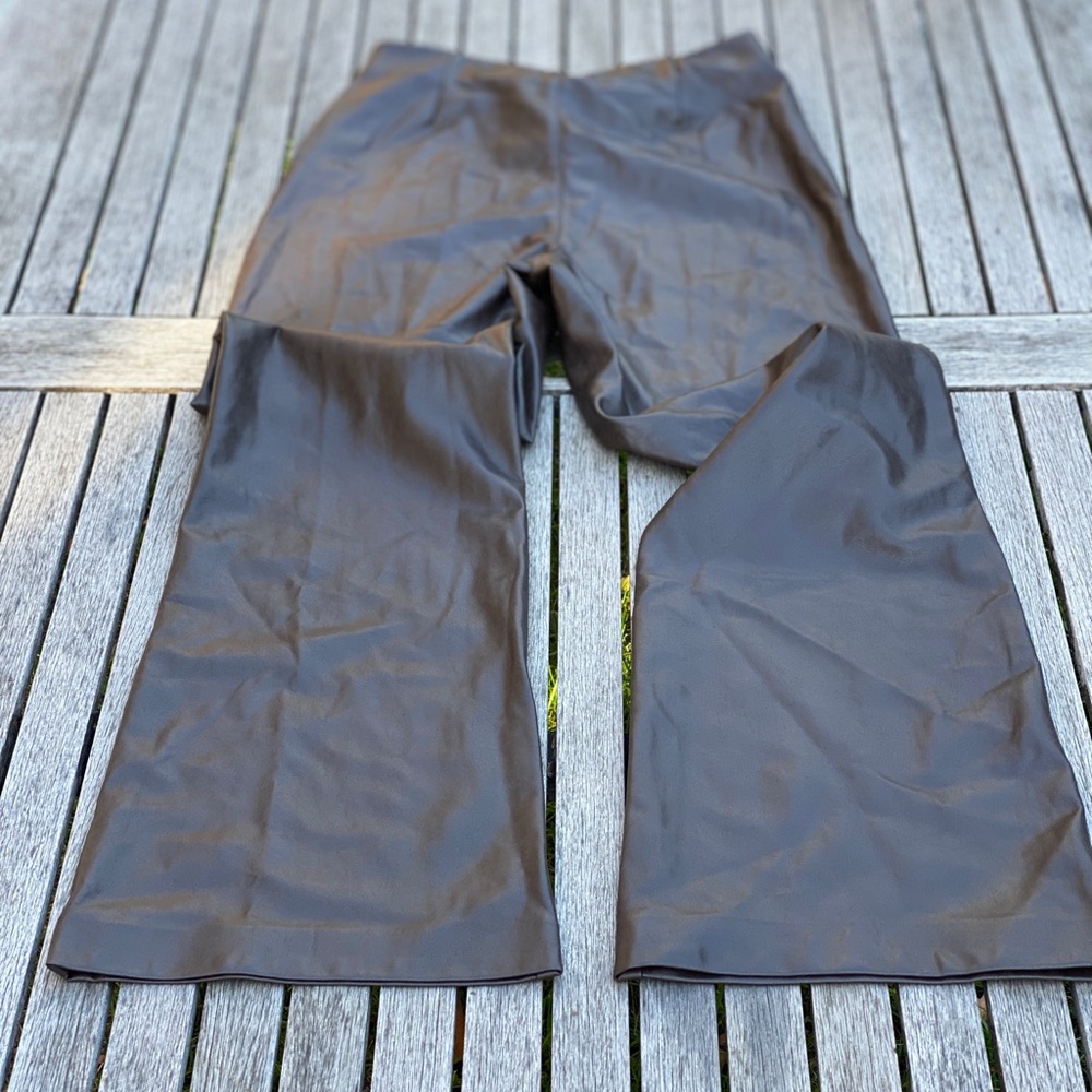 Wilfred Faux Leather Pants - Brown